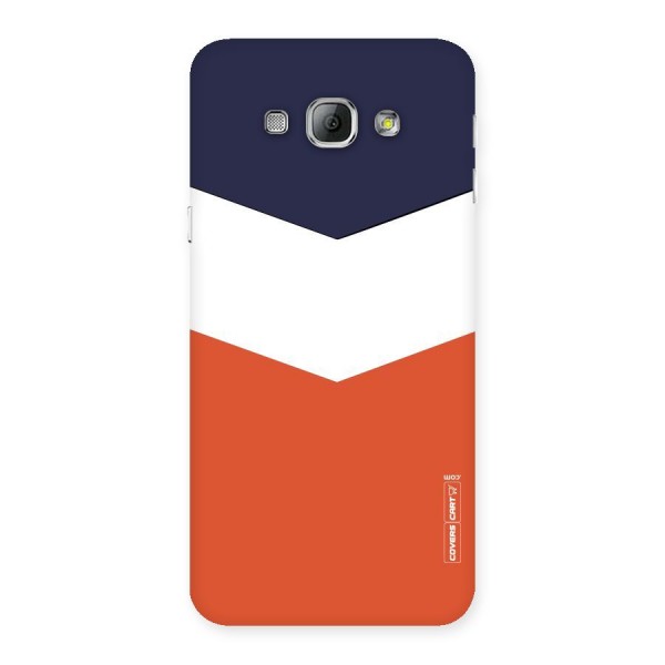 Navy Blue White Orange Arrow Back Case for Galaxy A8