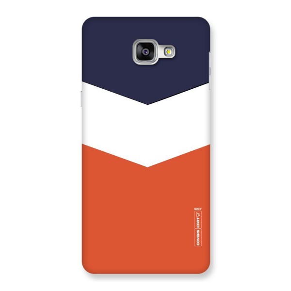 Navy Blue White Orange Arrow Back Case for Galaxy A9