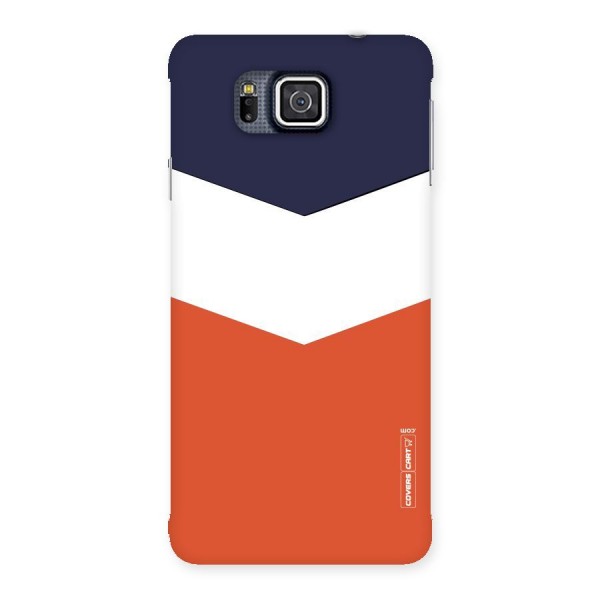 Navy Blue White Orange Arrow Back Case for Galaxy Alpha