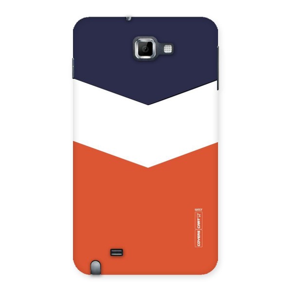 Navy Blue White Orange Arrow Back Case for Galaxy Note