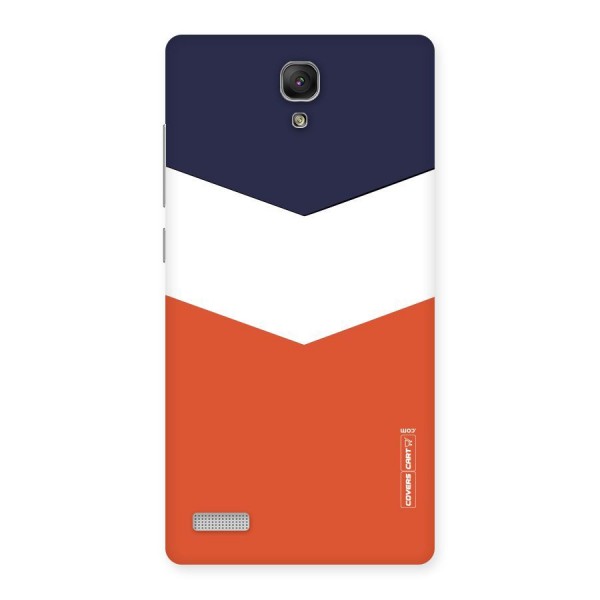 Navy Blue White Orange Arrow Back Case for Redmi Note