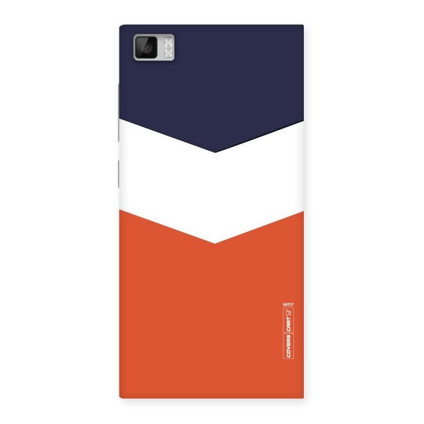 Navy Blue White Orange Arrow Back Case for Xiaomi Mi3