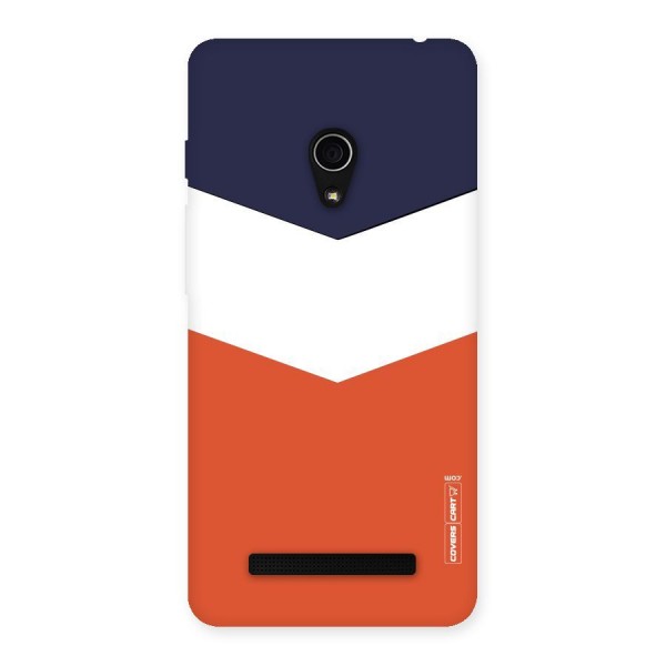 Navy Blue White Orange Arrow Back Case for Zenfone 5