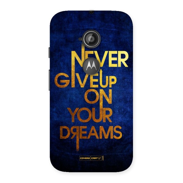 Never Give Up Back Case for Moto E 2nd Gen