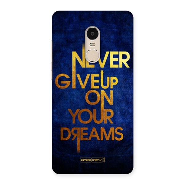 Never Give Up Back Case for Xiaomi Redmi Note 4