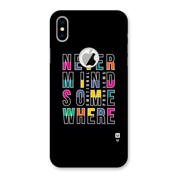 Nevermind Somewhere Back Case for iPhone XS Logo Cut