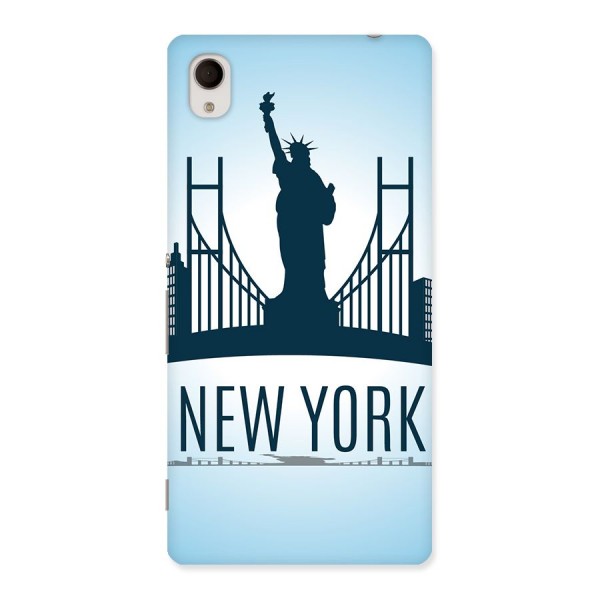 New York Skyline Back Case for Xperia M4 Aqua