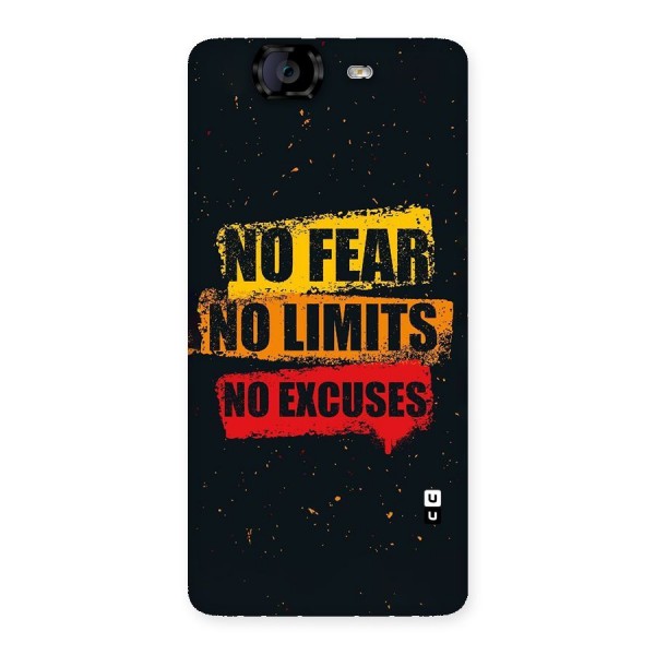 No Fear No Limits Back Case for Canvas Knight A350