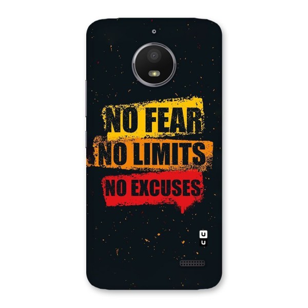 No Fear No Limits Back Case for Moto E4