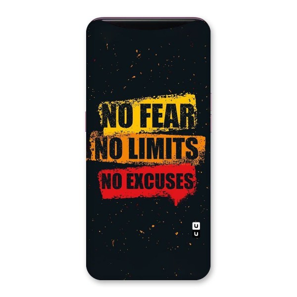 No Fear No Limits Back Case for Oppo Find X