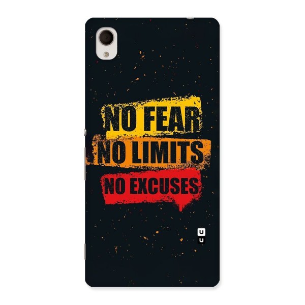 No Fear No Limits Back Case for Xperia M4 Aqua