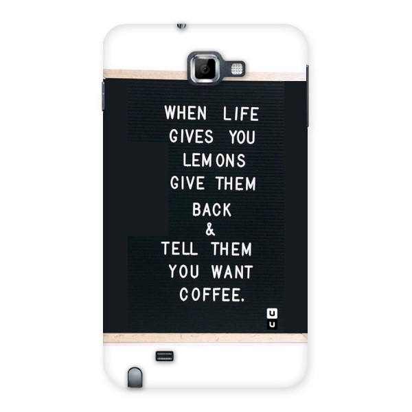 No Lemon Only Coffee Back Case for Galaxy Note