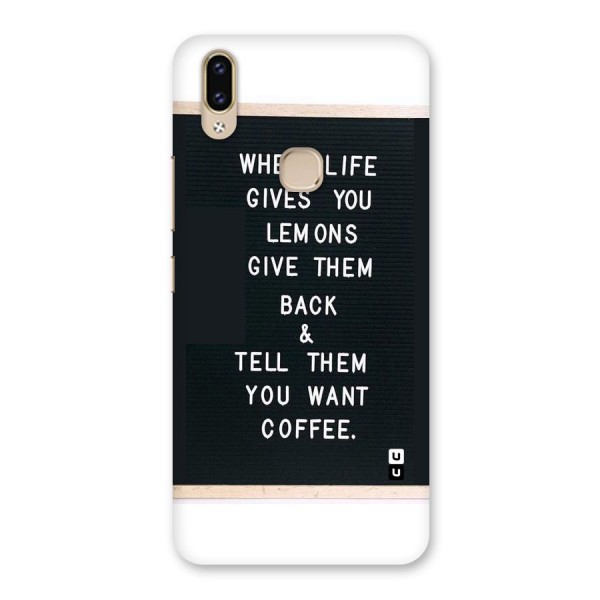 No Lemon Only Coffee Back Case for Vivo V9