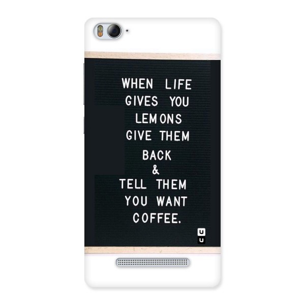 No Lemon Only Coffee Back Case for Xiaomi Mi4i