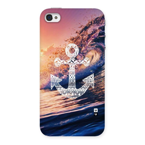 Ocean Anchor Wave Back Case for iPhone 4 4s