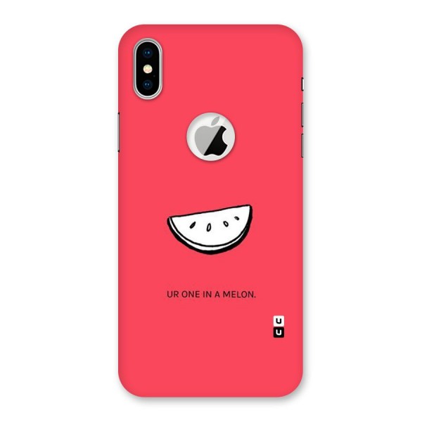 One In Melon Back Case for iPhone X Logo Cut