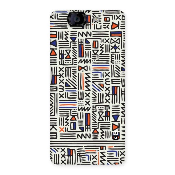 Orange Blue Number Back Case for Canvas Knight A350