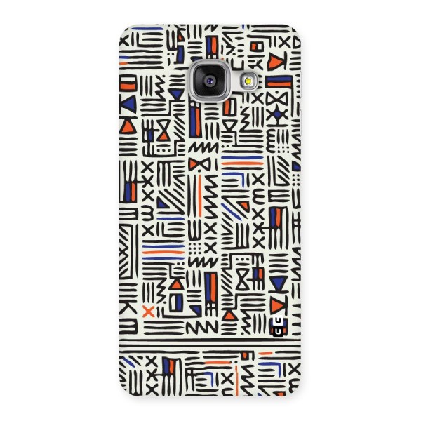 Orange Blue Number Back Case for Galaxy A3 2016