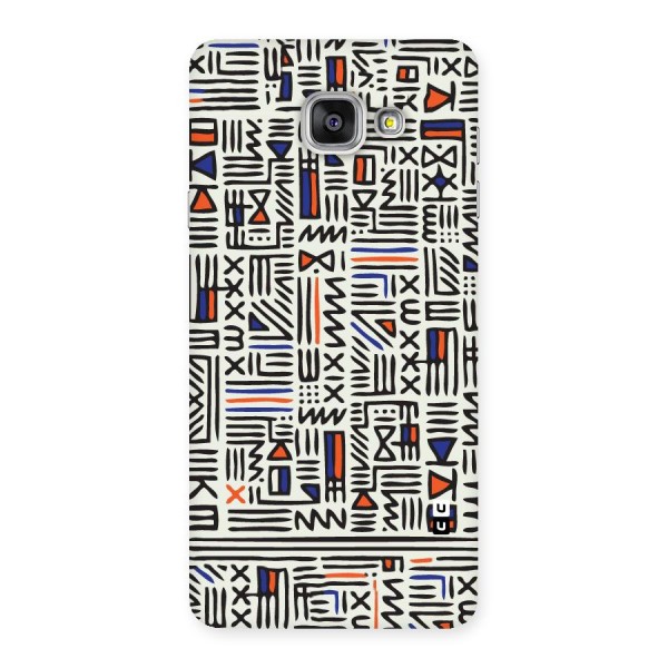 Orange Blue Number Back Case for Galaxy A7 2016