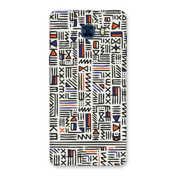 Orange Blue Number Back Case for Galaxy C7 Pro