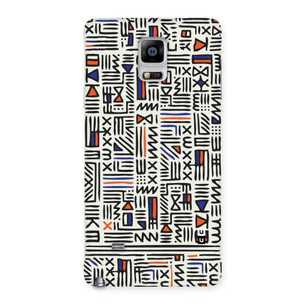 Orange Blue Number Back Case for Galaxy Note 4