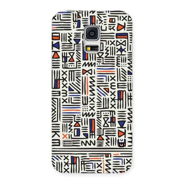 Orange Blue Number Back Case for Galaxy S5 Mini