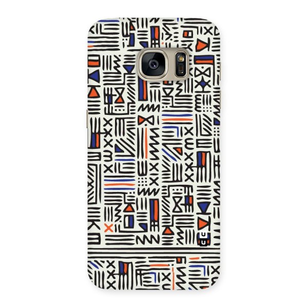 Orange Blue Number Back Case for Galaxy S7