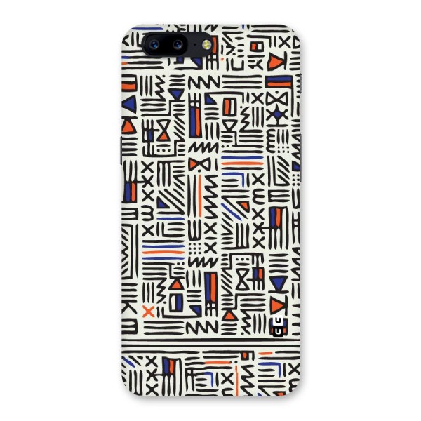 Orange Blue Number Back Case for OnePlus 5