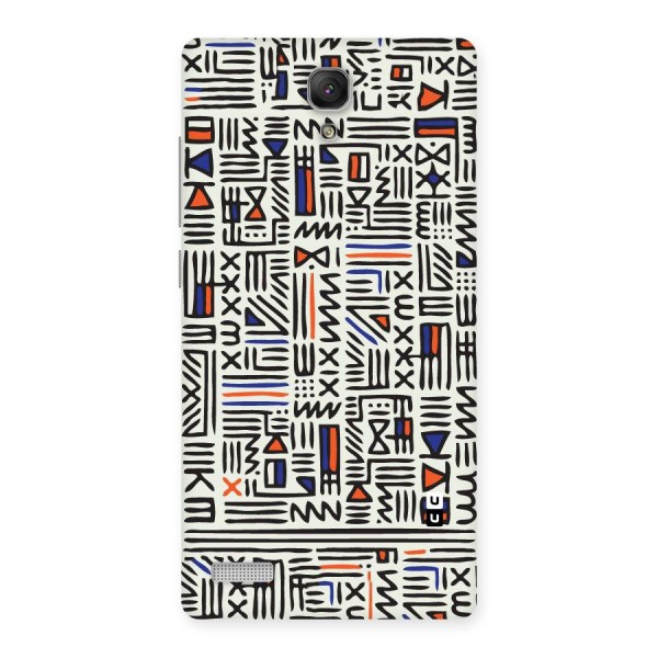 Orange Blue Number Back Case for Redmi Note