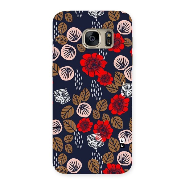 Orange Flora Back Case for Galaxy S7