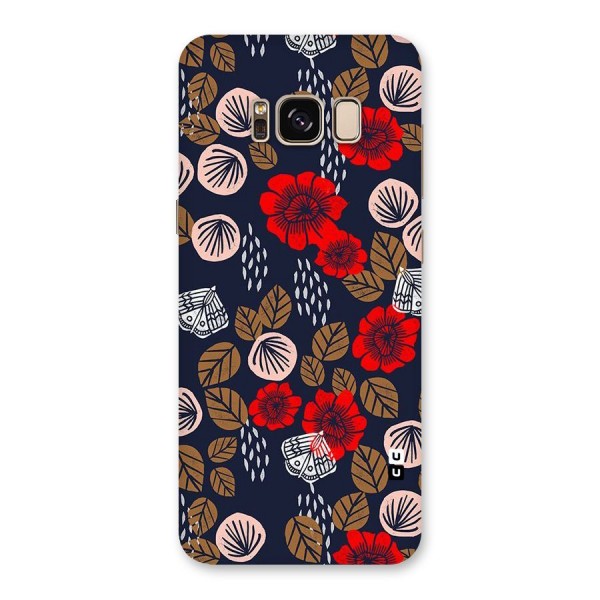 Orange Flora Back Case for Galaxy S8