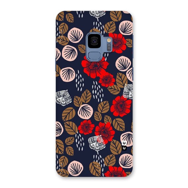 Orange Flora Back Case for Galaxy S9