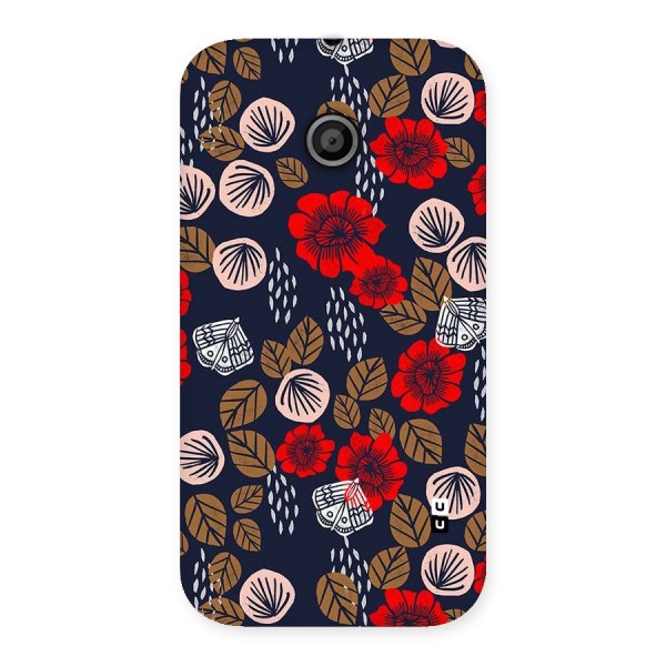 Orange Flora Back Case for Moto E