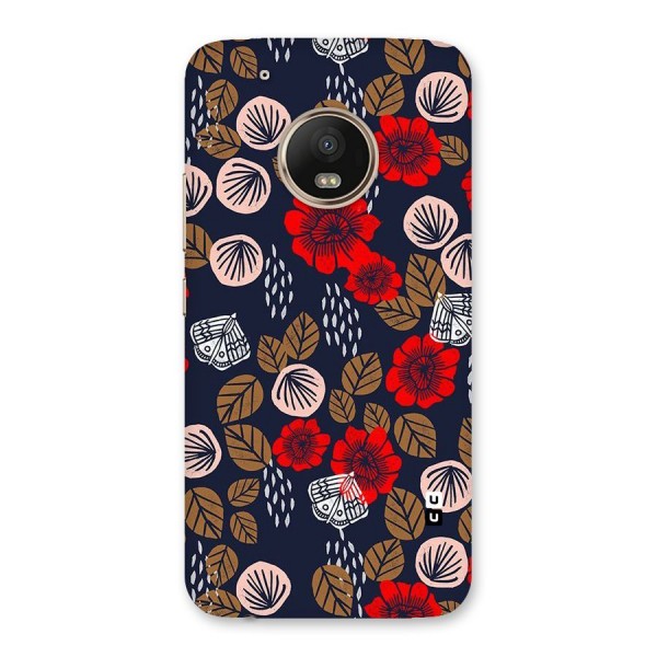 Orange Flora Back Case for Moto G5 Plus