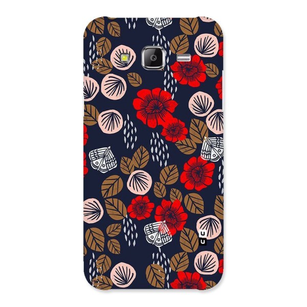 Orange Flora Back Case for Samsung Galaxy J5