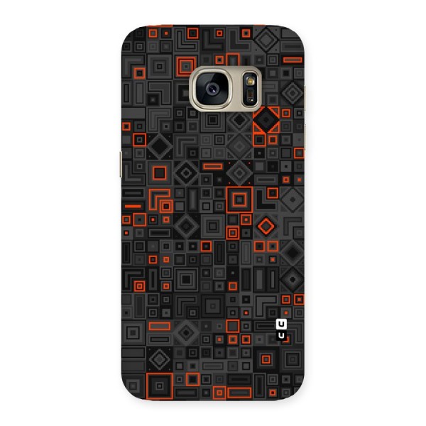 Orange Shapes Abstract Back Case for Galaxy S7