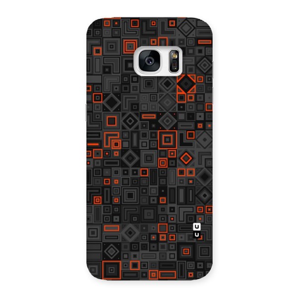 Orange Shapes Abstract Back Case for Galaxy S7 Edge