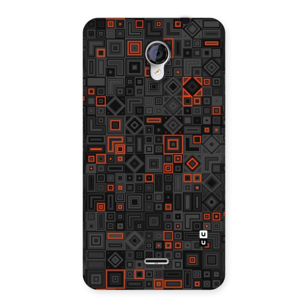 Orange Shapes Abstract Back Case for Micromax Unite 2 A106