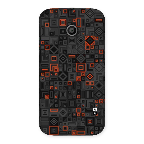 Orange Shapes Abstract Back Case for Moto E