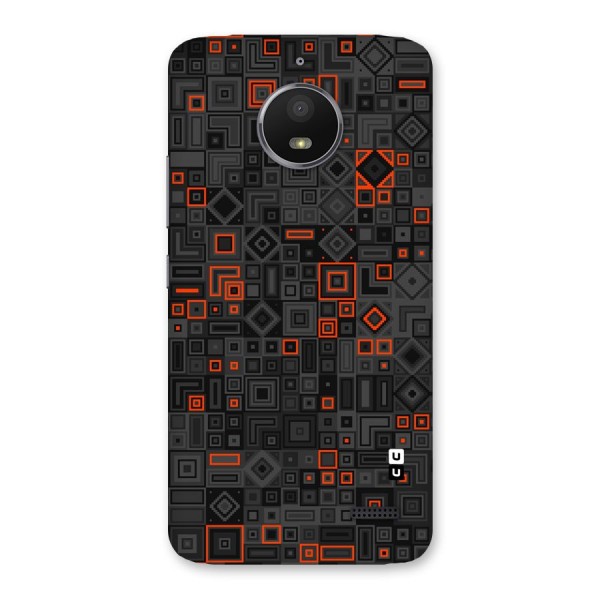 Orange Shapes Abstract Back Case for Moto E4