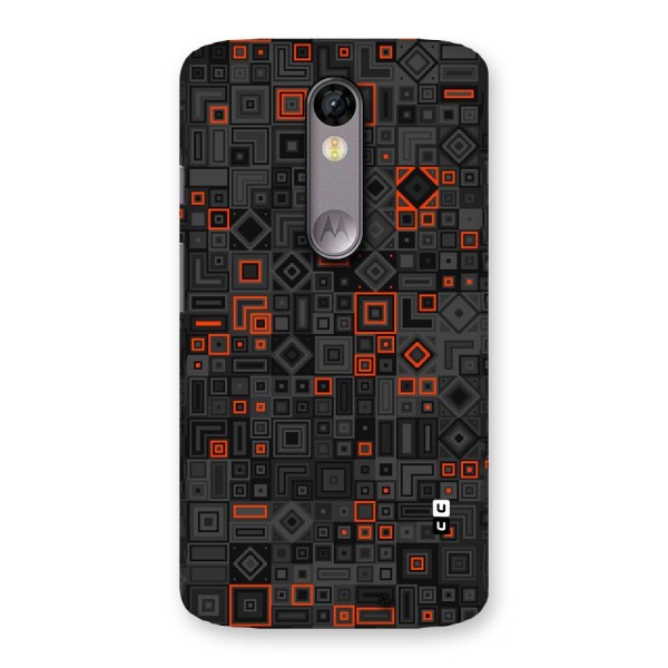 Orange Shapes Abstract Back Case for Moto X Force