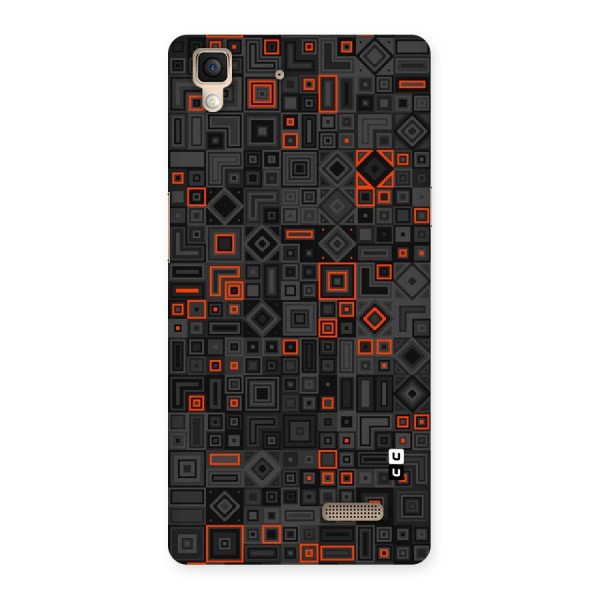 Orange Shapes Abstract Back Case for Oppo R7