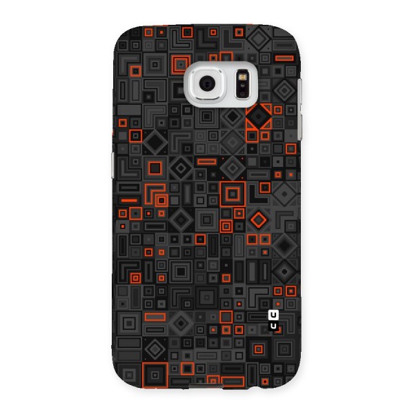 Orange Shapes Abstract Back Case for Samsung Galaxy S6