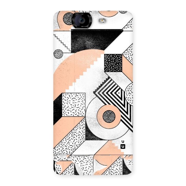 Orange Zig Zag Back Case for Canvas Knight A350