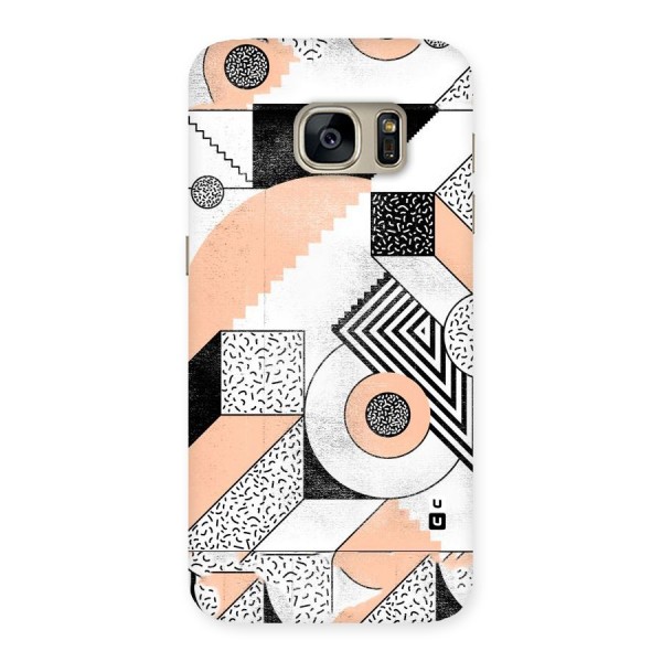 Orange Zig Zag Back Case for Galaxy S7