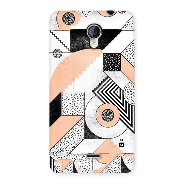 Orange Zig Zag Back Case for Micromax Unite 2 A106