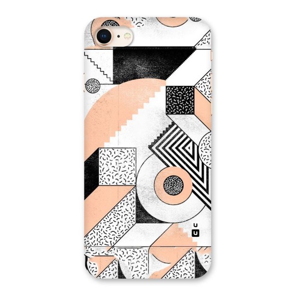 Orange Zig Zag Back Case for iPhone 8