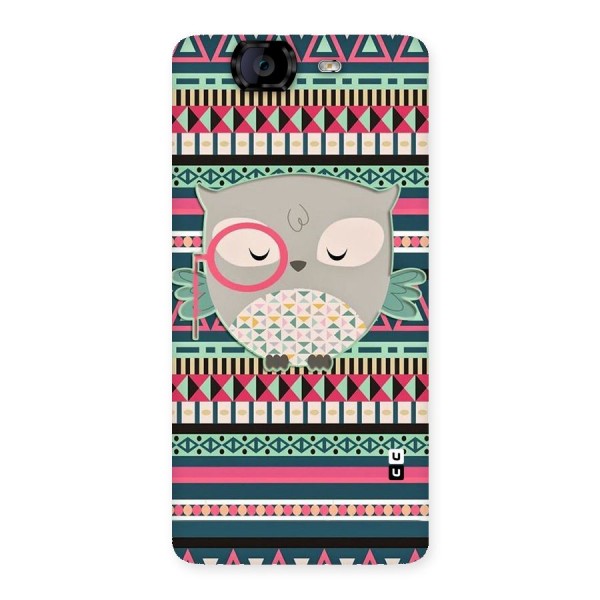 Owl Cute Pattern Back Case for Canvas Knight A350