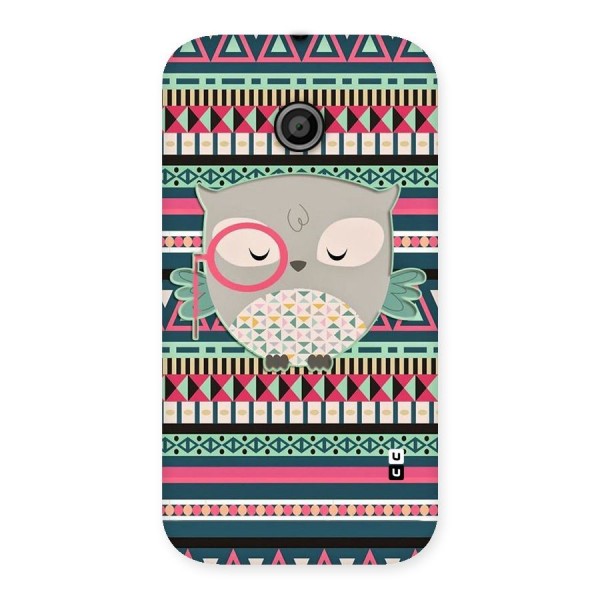 Owl Cute Pattern Back Case for Moto E