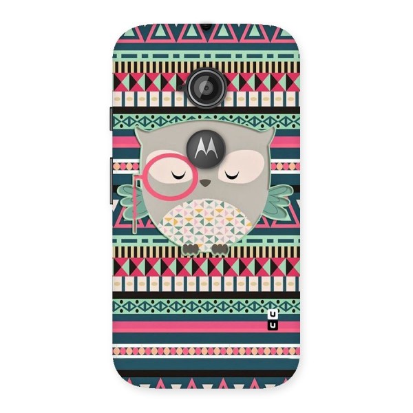 Owl Cute Pattern Back Case for Moto E 2nd Gen